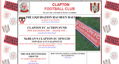 Desktop Screenshot of claptonfc.info