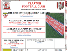 Tablet Screenshot of claptonfc.info